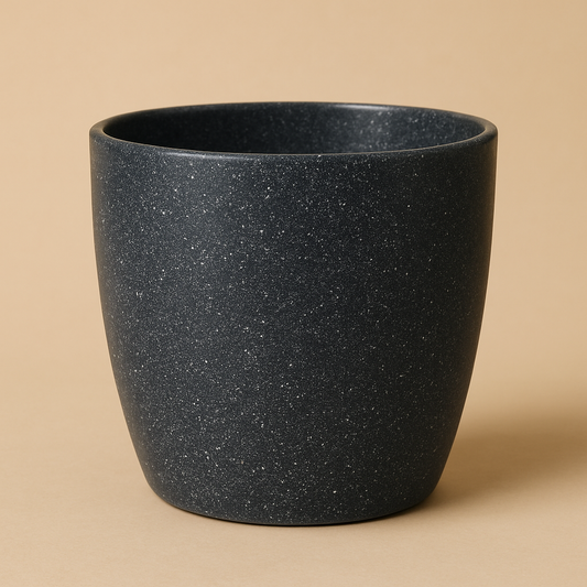 Black Mirage Easy to Maintain Fiber Planter Pot