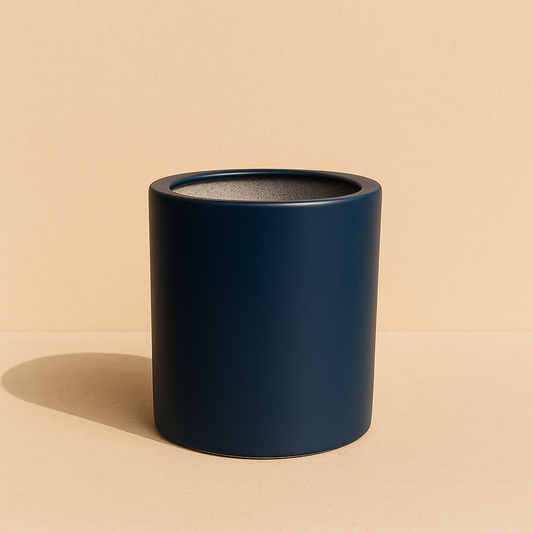 Plainly Planted 8 inch Dark Blue  Fiberglass Desk Planter