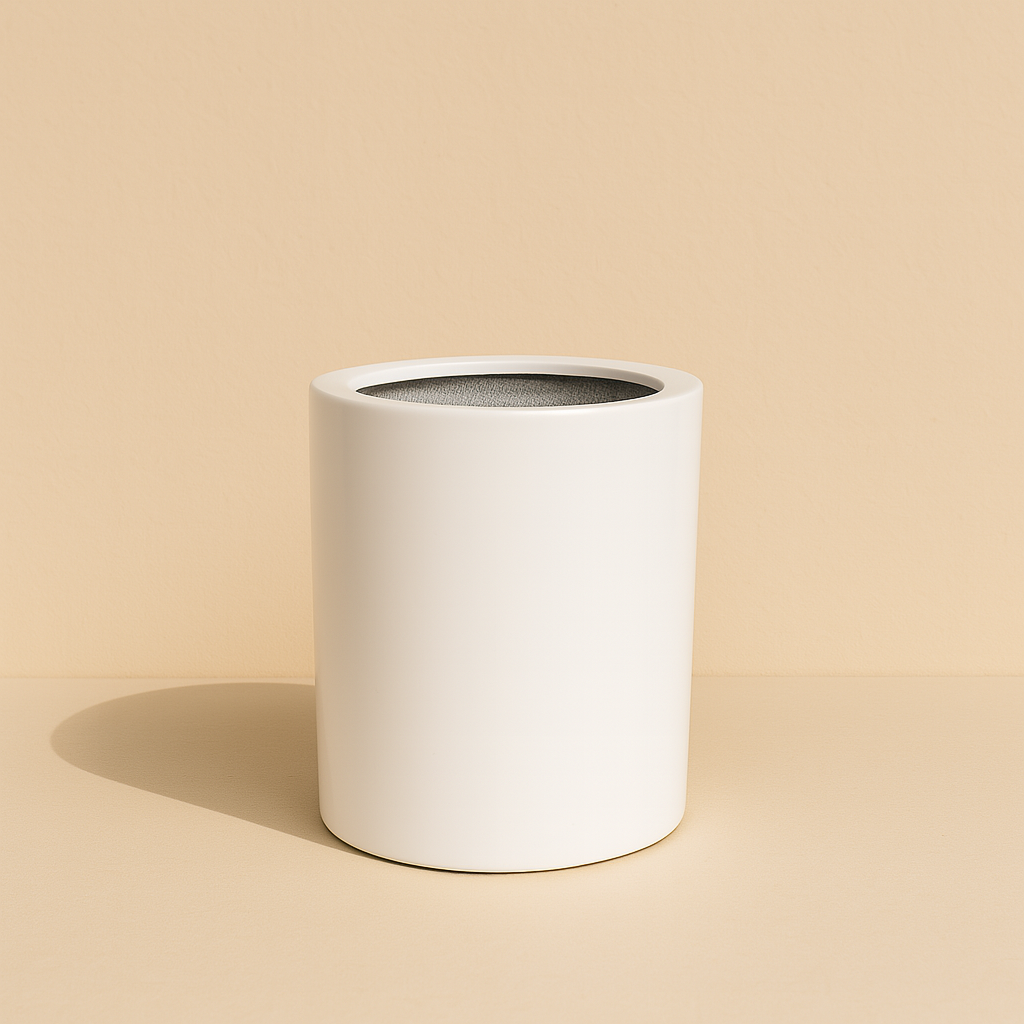Plainly Planted 8 inch White Fiberglass Desk Planter
