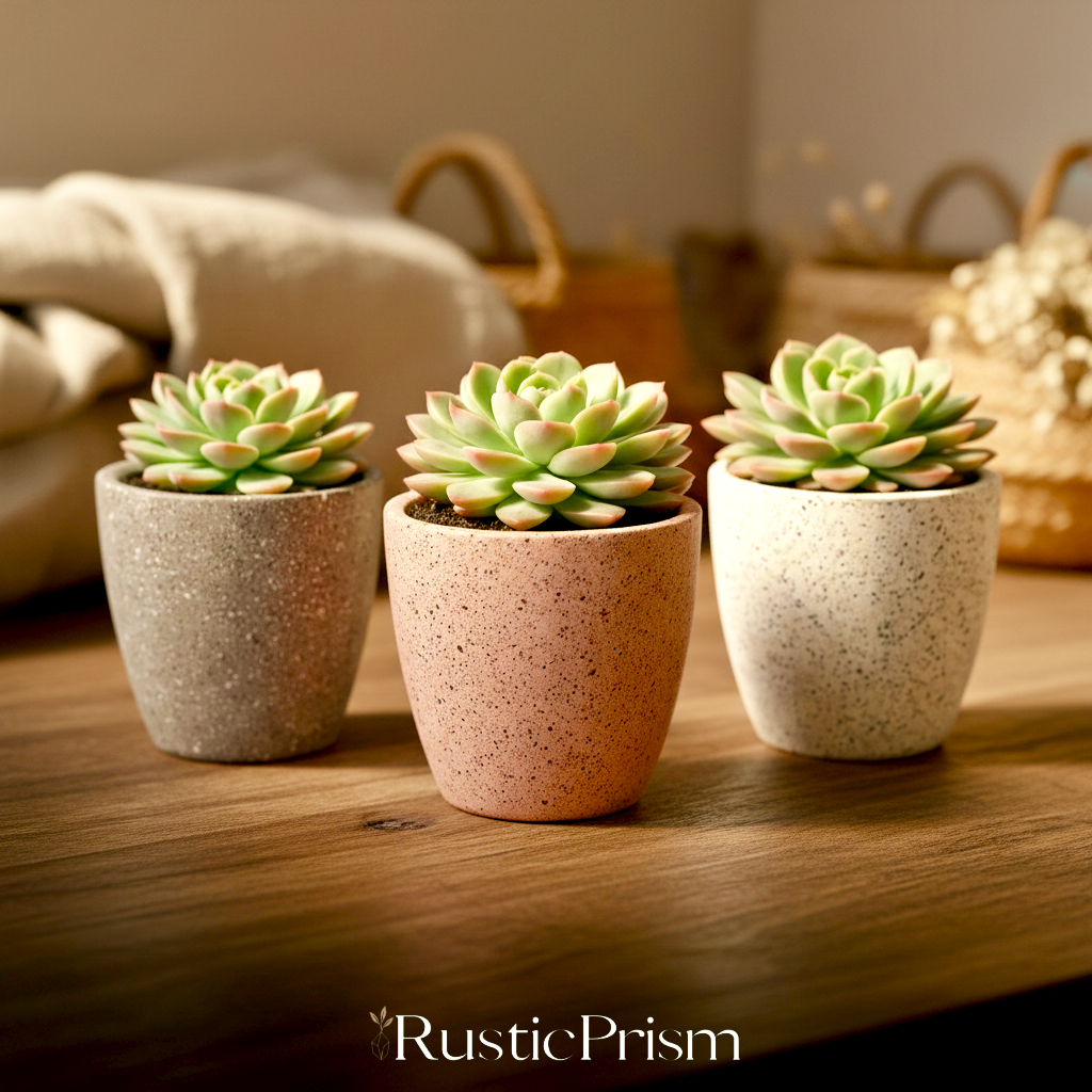 Roma Vein Marble Round Indoor Planter - Set Of 3